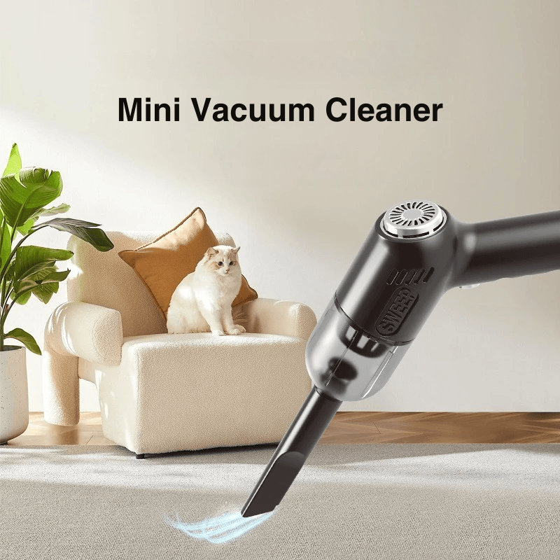 SwiftClean Mini Wireless Vacuum – High-Power Portable Cleaning Solution 