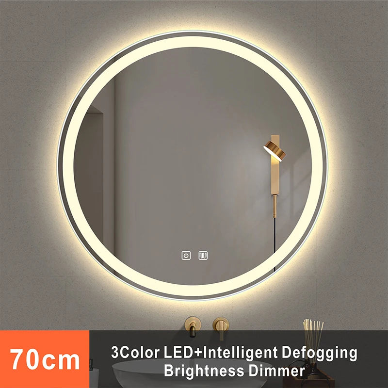 31-Inch Round Smart LED Mirror 